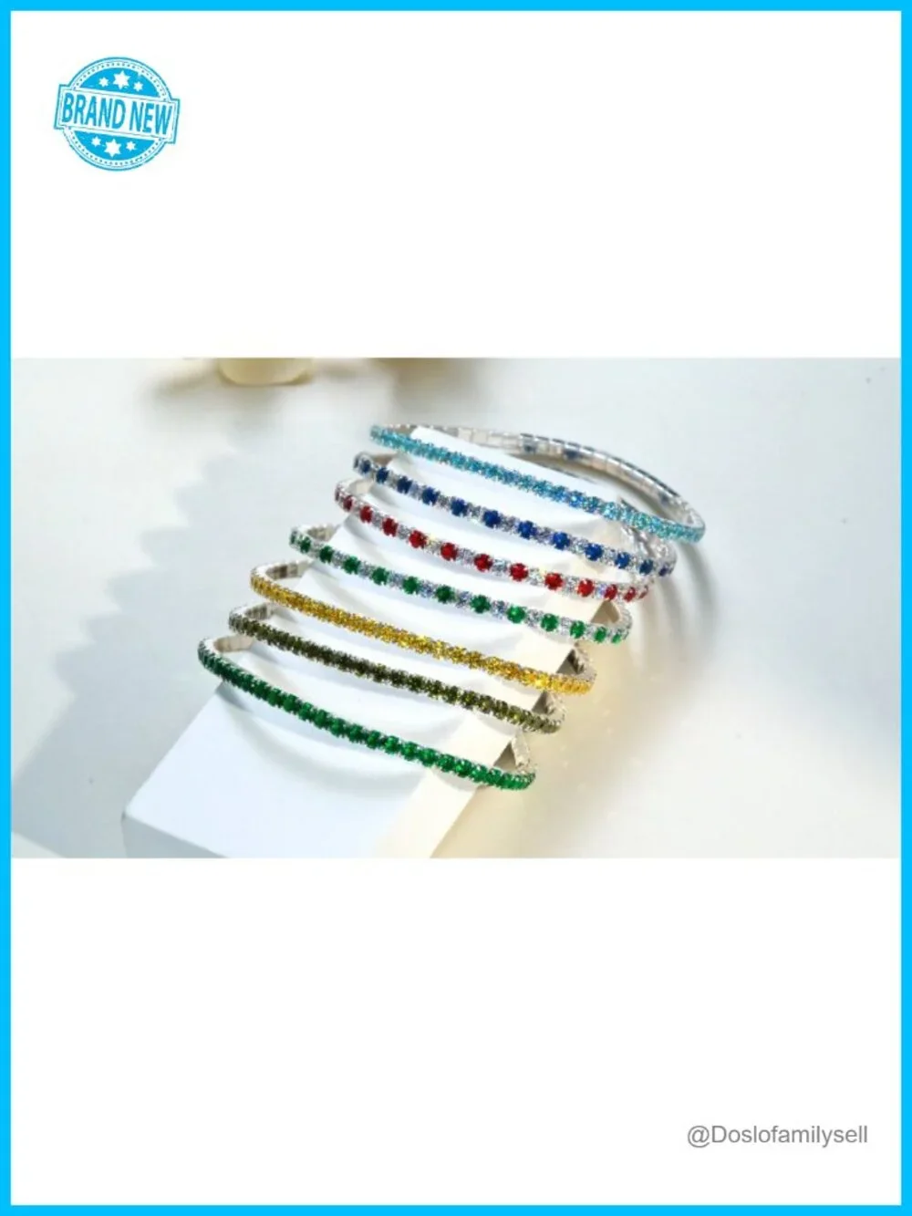 3mm Stretch Tennis Bracelet, 925 Sterling Silver, Adjustable Stackable, Length
